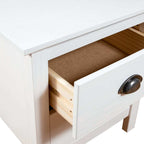 Bedside Cabinet White Solid pine wood Medium Bedside Cabinet