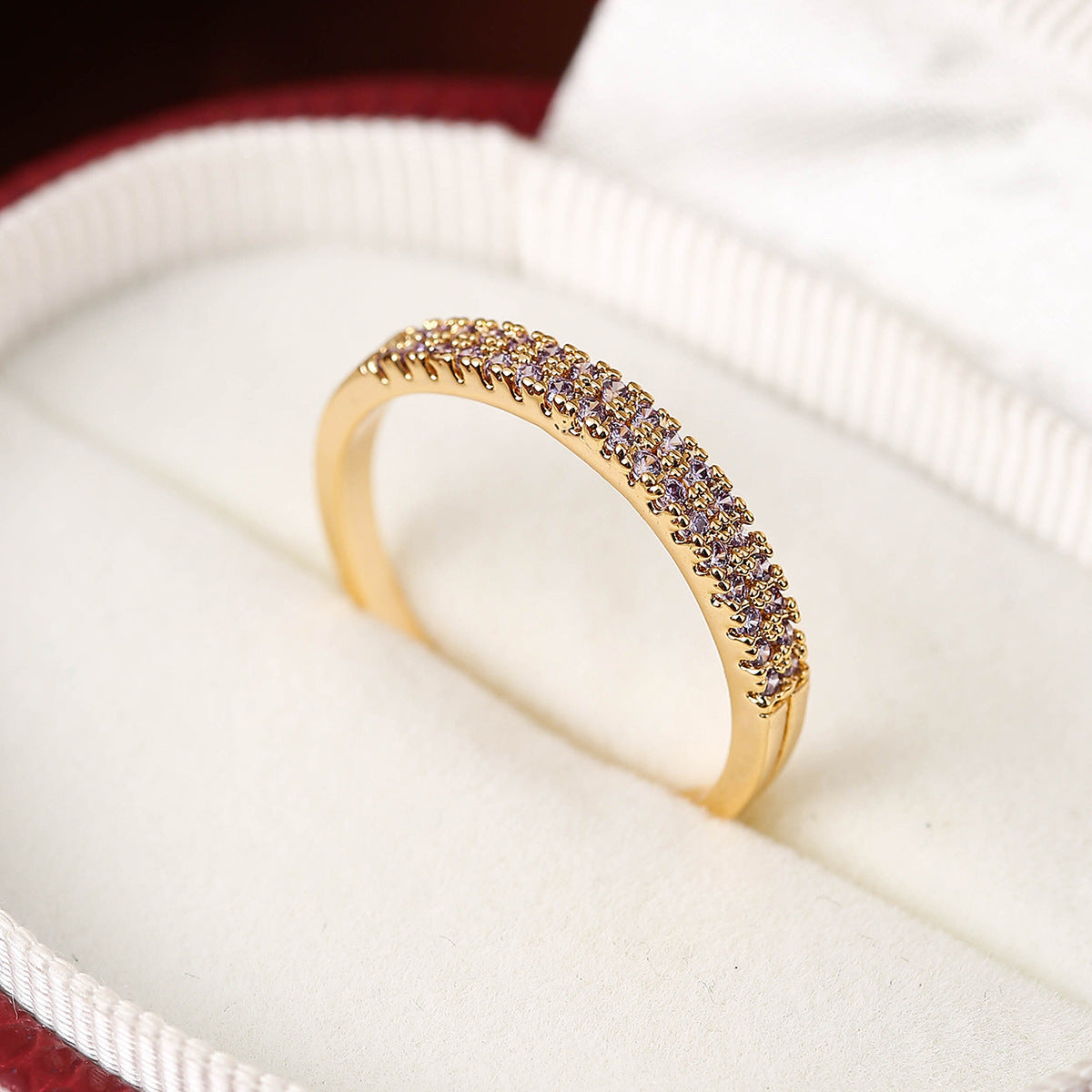 Elegant Color Zircon Bracelet & Ring Set – Minimalist Women's Jewelry