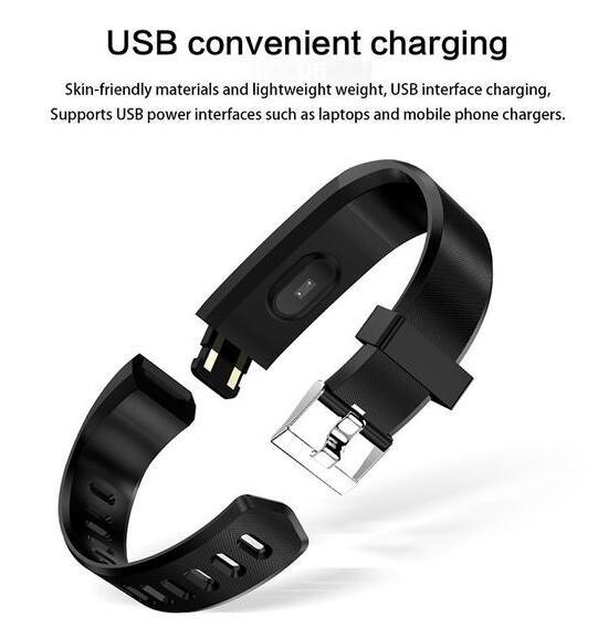 Bluetooth Smart Bracelet with Heart Rate Monitor & Fitness Tracker