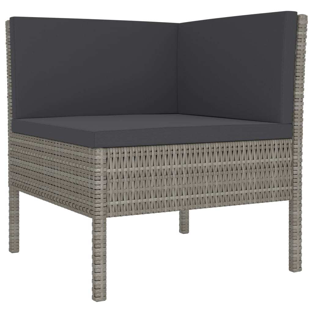 Garden Furniture Set Grey PE rattan Medium Modular