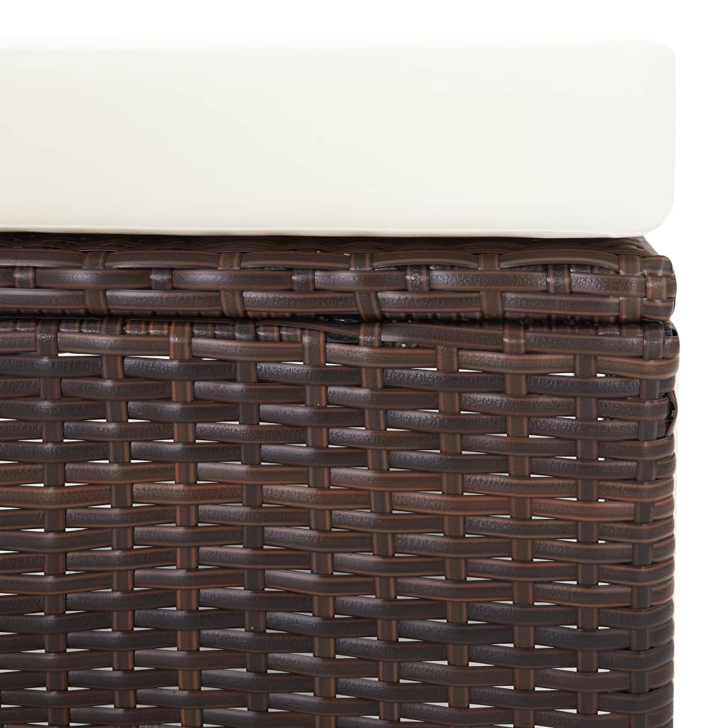 Armchair Brown PE rattan Standard Adjustable Armrests Armchair