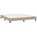 Bed Frame without Mattress Light Gray King Fabric (US Only)