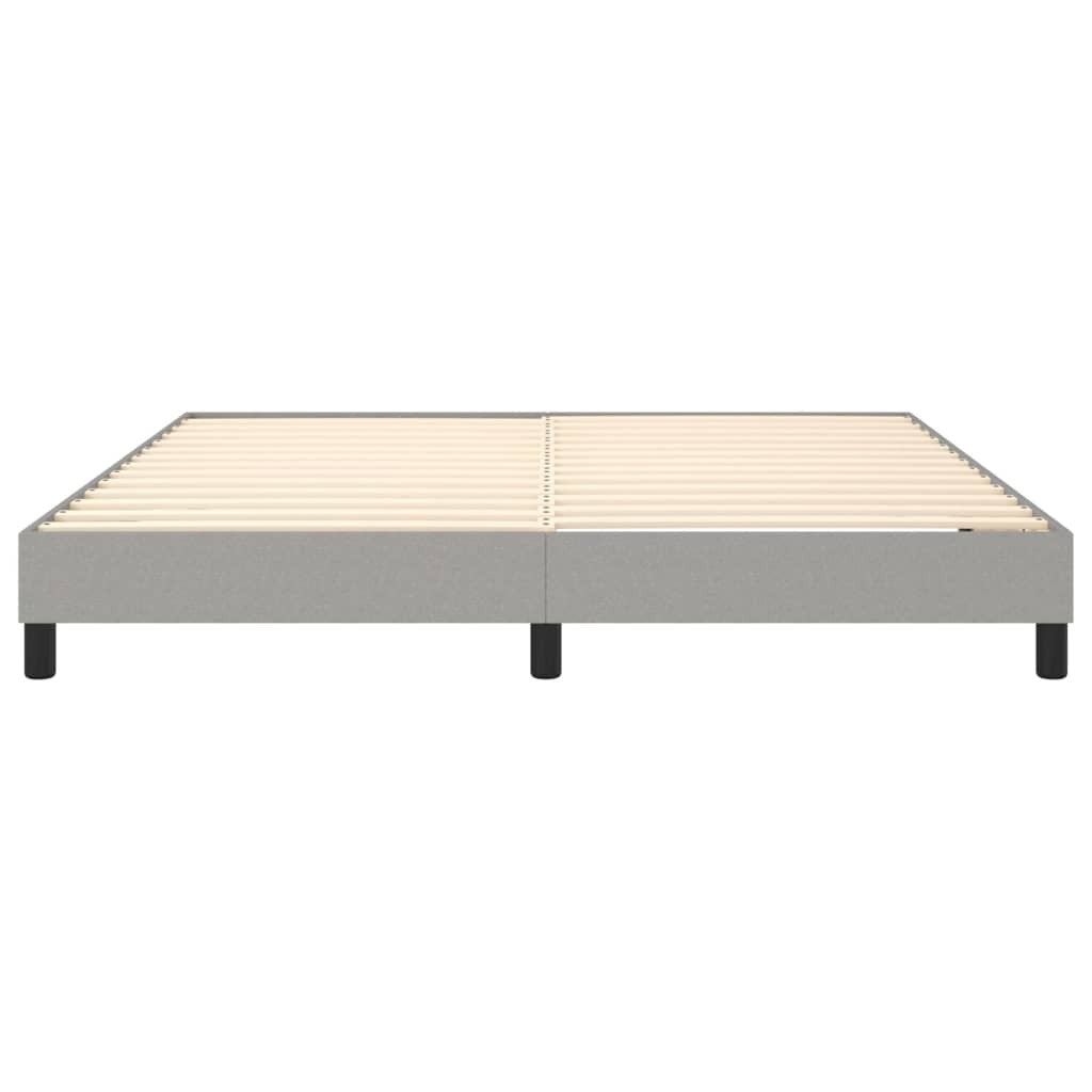 Bed Frame without Mattress Light Gray King Fabric (US Only)