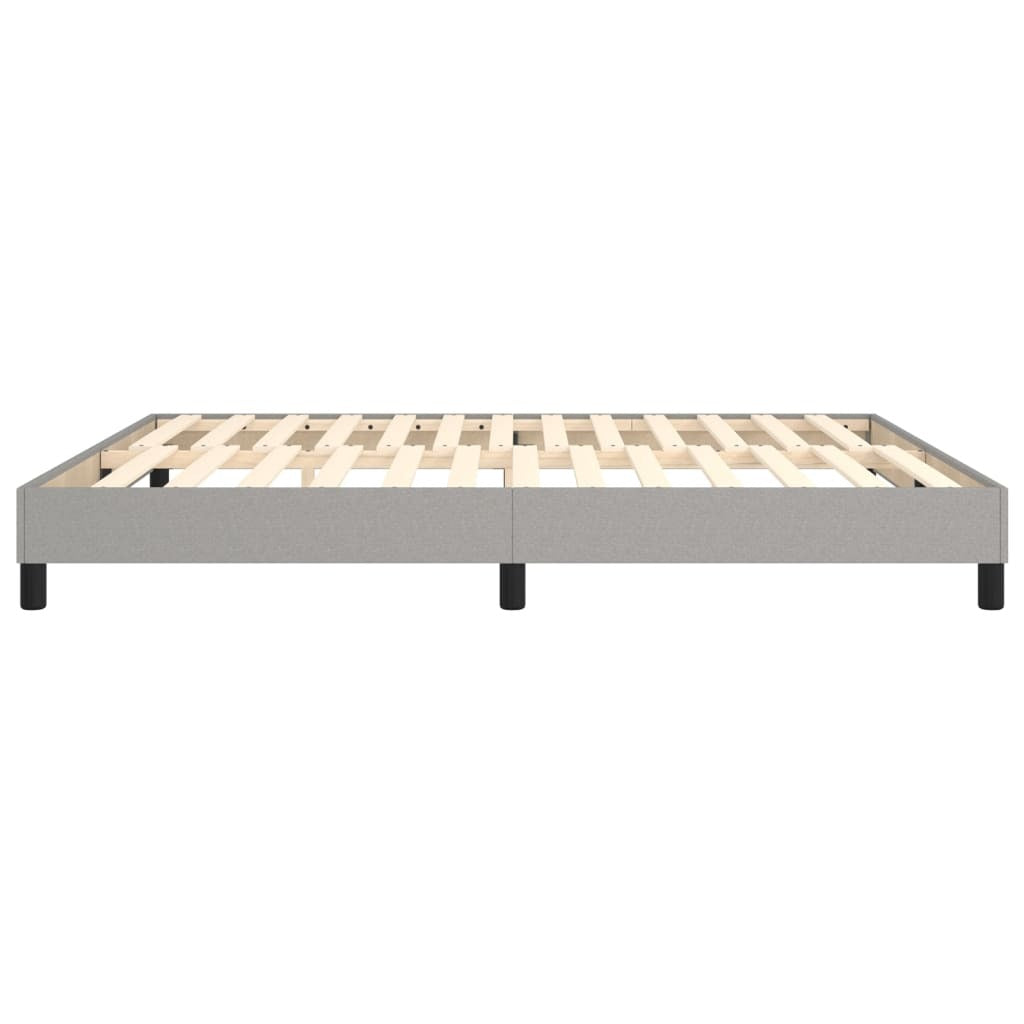 Bed Frame without Mattress Light Gray King Fabric (US Only)