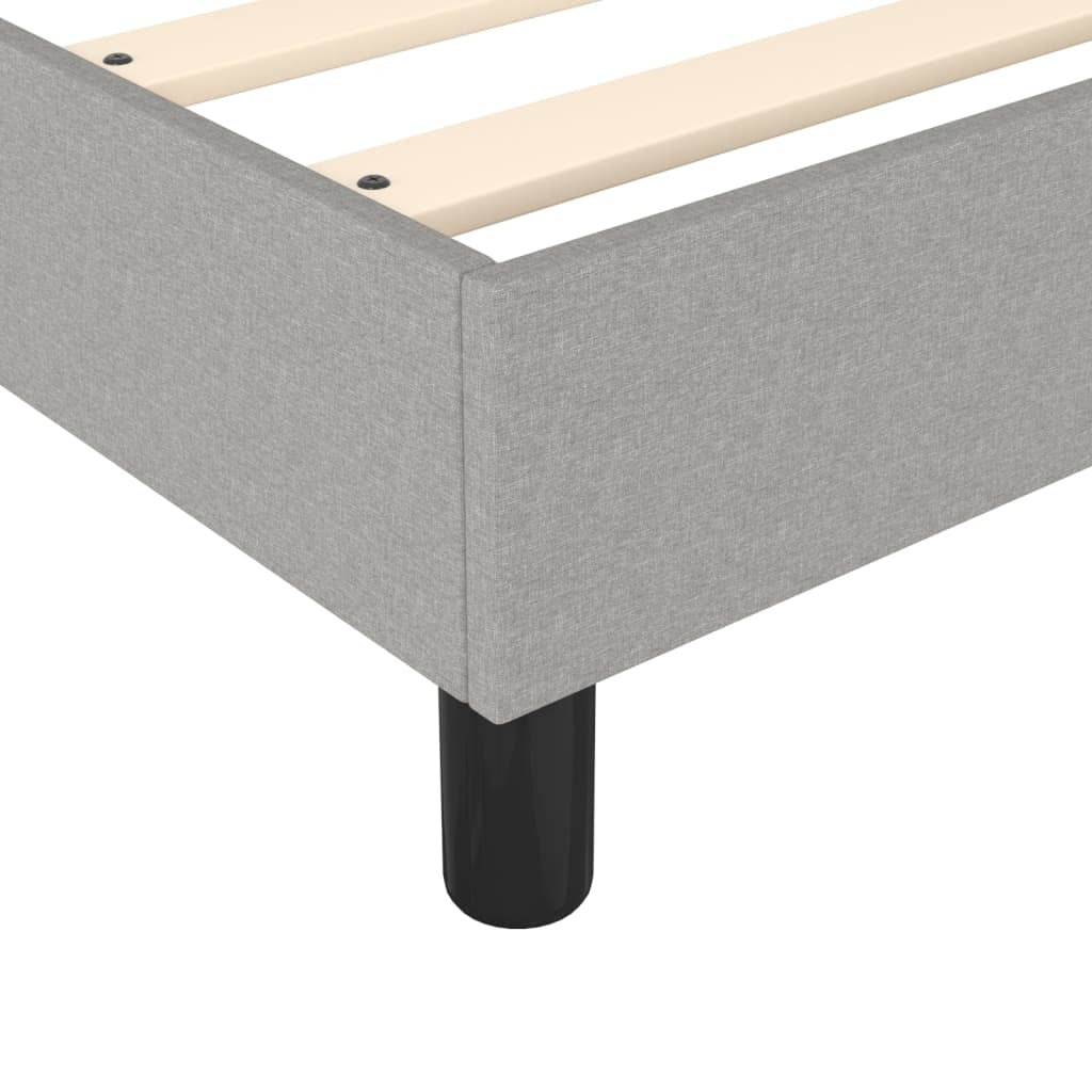 Bed Frame without Mattress Light Gray King Fabric (US Only)