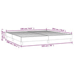 Bed Frame without Mattress Light Gray King Fabric (US Only)