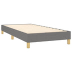Bed Frame Dark Gray Polyester, Plywood, Engineered Wood Twin