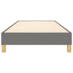 Bed Frame Dark Gray Polyester, Plywood, Engineered Wood Twin