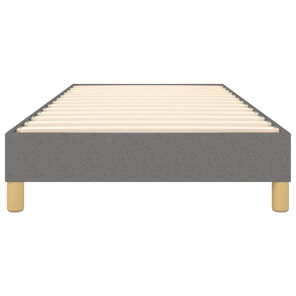 Bed Frame Dark Gray Polyester, Plywood, Engineered Wood Twin