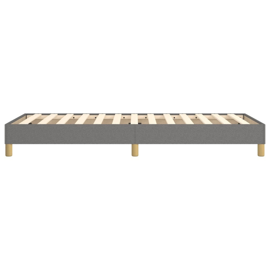 Bed Frame Dark Gray Polyester, Plywood, Engineered Wood Twin