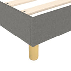 Bed Frame Dark Gray Polyester, Plywood, Engineered Wood Twin
