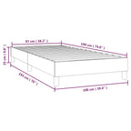 Bed Frame Dark Gray Polyester, Plywood, Engineered Wood Twin