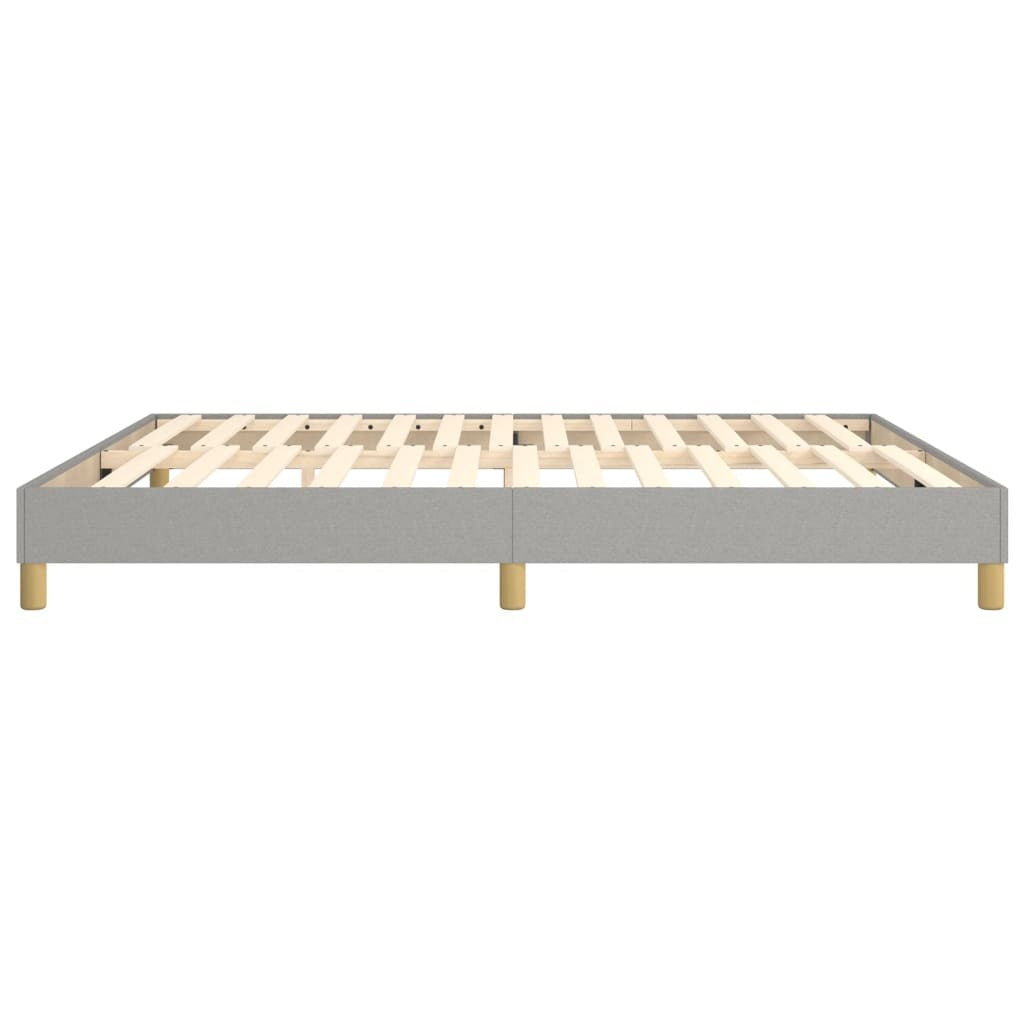 Bed Frame Light Grey 100% Polyester, Plywood, Engineered Wood