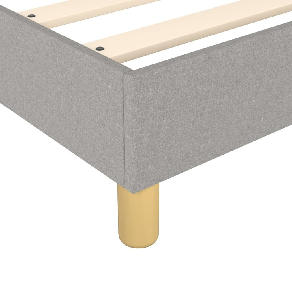 Bed Frame Light Grey 100% Polyester, Plywood, Engineered Wood