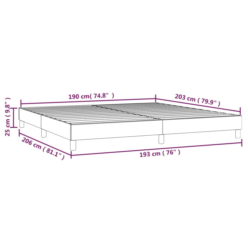 Bed Frame Light Grey 100% Polyester, Plywood, Engineered Wood