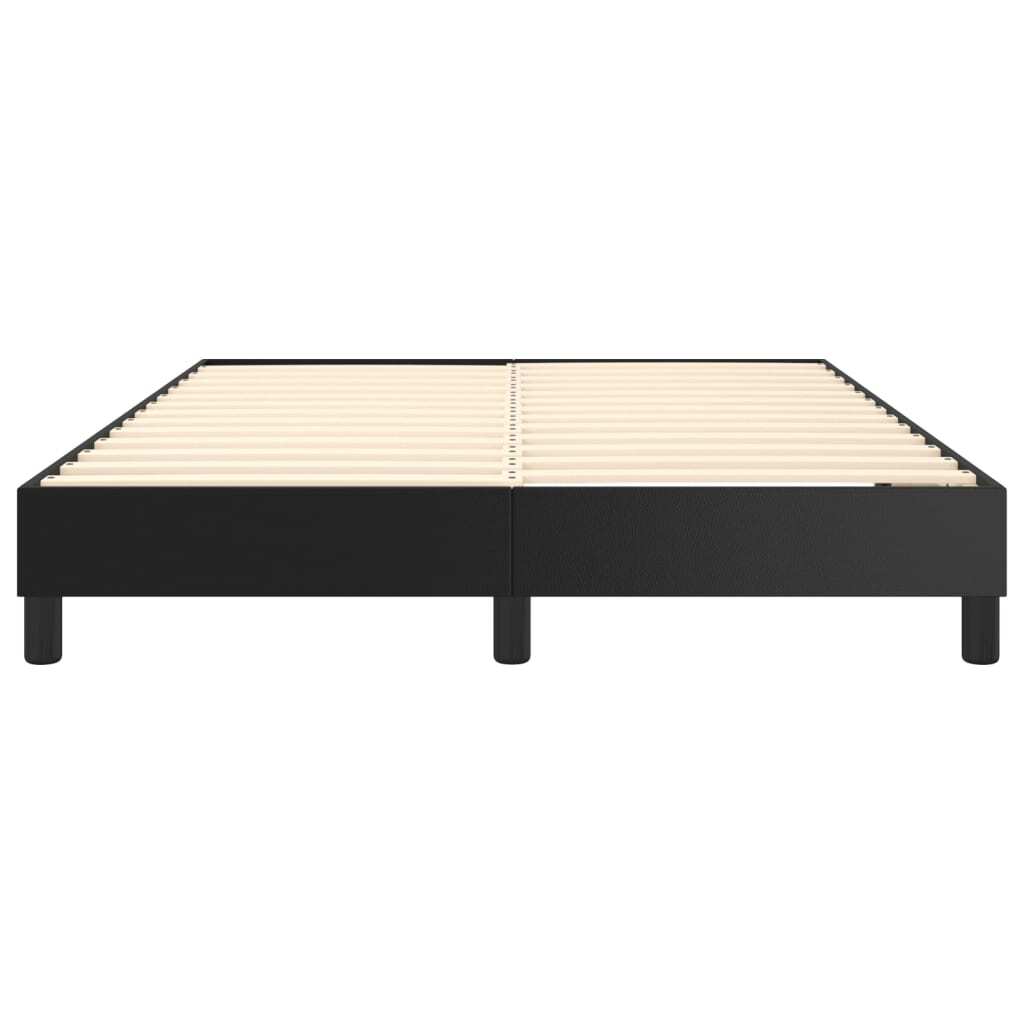 Bed Frame Black Faux leather, plywood, engineered wood Double