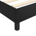 Bed Frame Black Faux leather, plywood, engineered wood Double