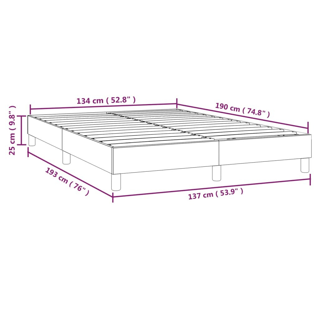 Bed Frame Black Faux leather, plywood, engineered wood Double