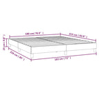 Bed Frame without Mattress Black California King Faux Leather (US Only)