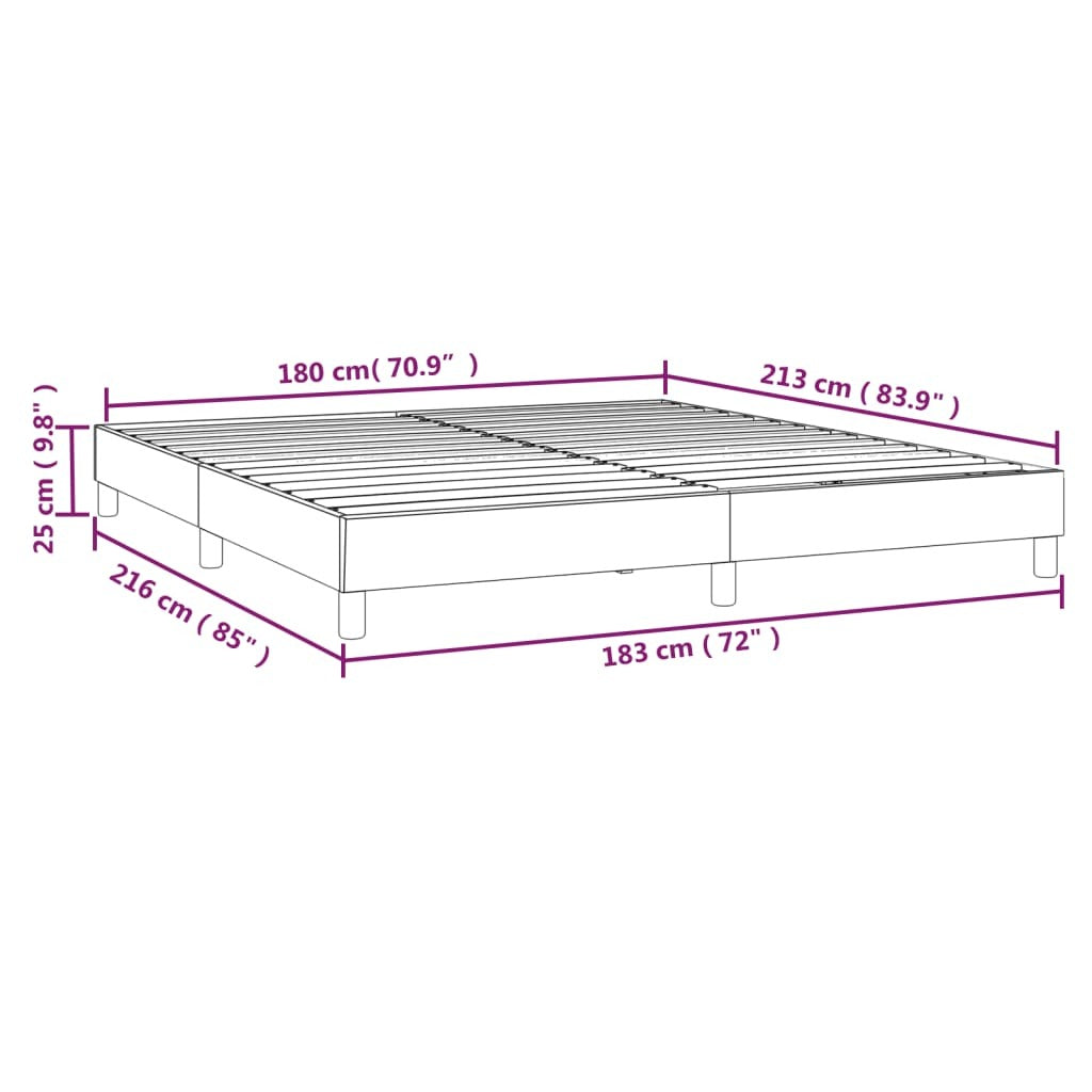 Bed Frame without Mattress Black California King Faux Leather (US Only)