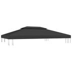 2-Tier Gazebo Top Cover 1 oz/ft 13.1'x9.8' Black