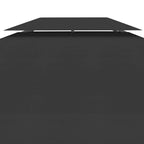 2-Tier Gazebo Top Cover 1 oz/ft 13.1'x9.8' Black