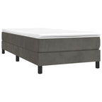 Bed Frame Dark Gray Velvet (100% polyester), plywood, engineered wood