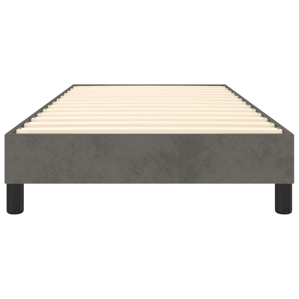 Bed Frame Dark Gray Velvet (100% polyester), plywood, engineered wood