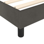 Bed Frame Dark Gray Velvet (100% polyester), plywood, engineered wood