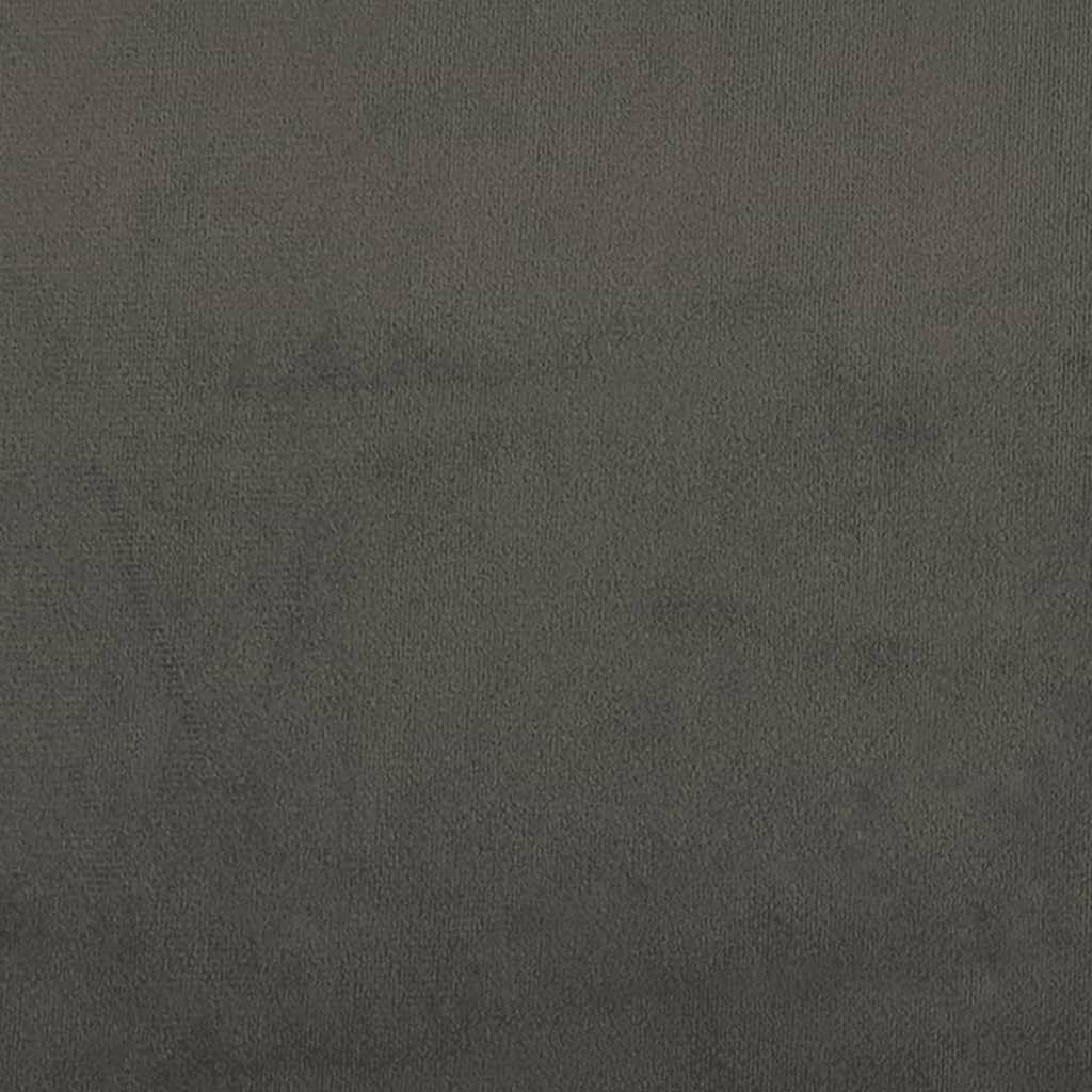 Bed Frame Dark Gray Velvet (100% polyester), plywood, engineered wood