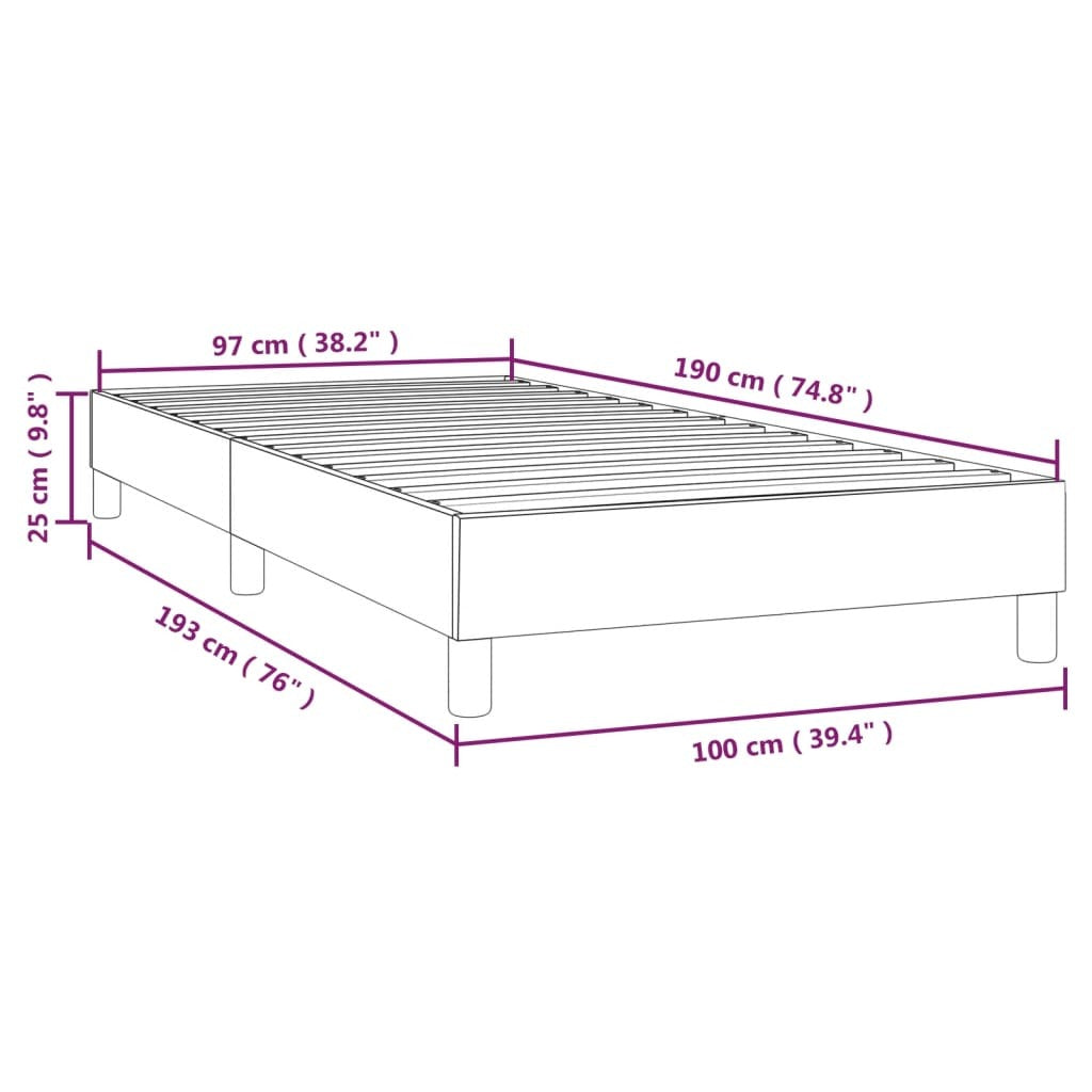 Bed Frame Dark Gray Velvet (100% polyester), plywood, engineered wood