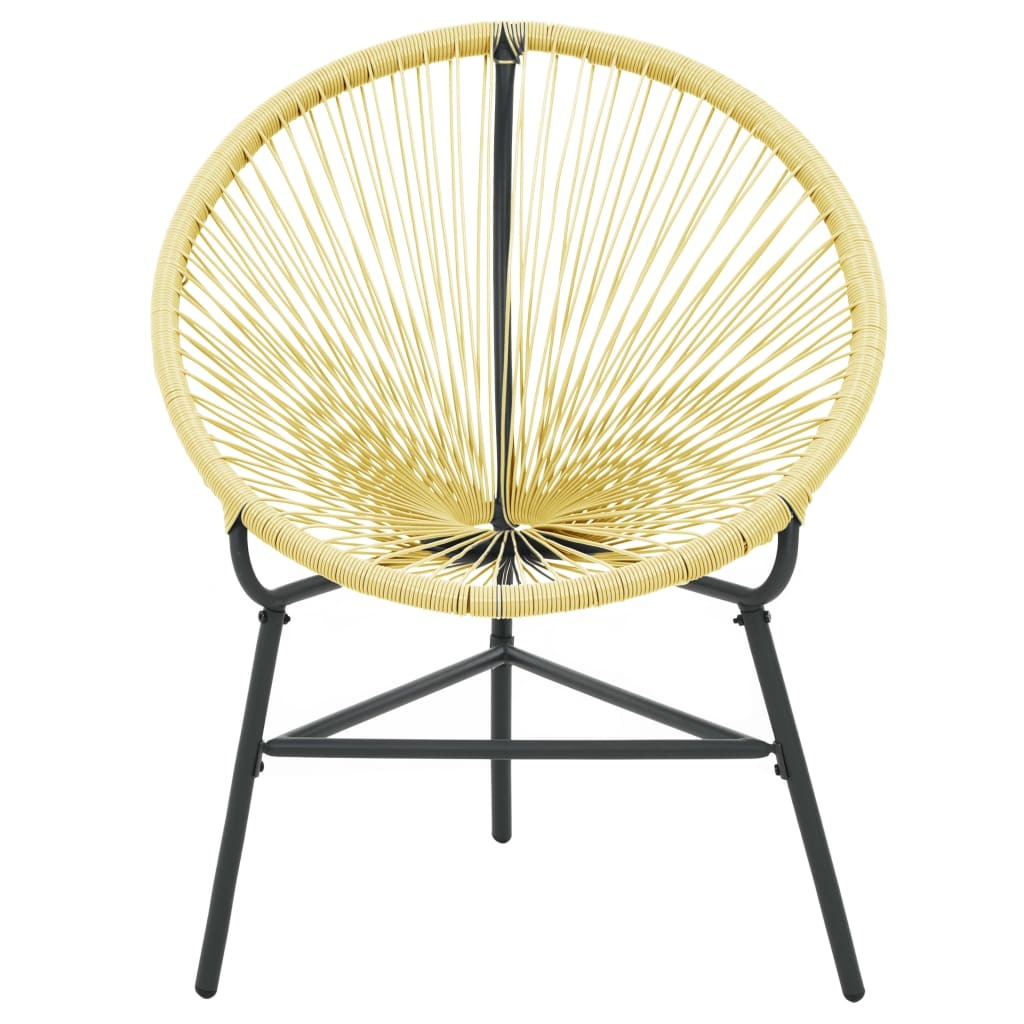 Acapulco Chair Beige Poly Rattan, Powder-Coated Steel Standard