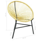 Acapulco Chair Beige Poly Rattan, Powder-Coated Steel Standard