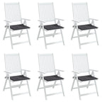 Chair Cushion Set of 6 Gray