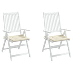 Chair Cushion Set of 2 Cream Oxford fabric (100% polyester) Small