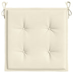 Chair Cushion Set of 2 Cream Oxford fabric (100% polyester) Small