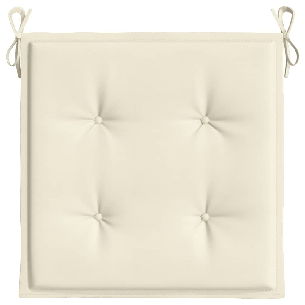 Chair Cushion Set of 2 Cream Oxford fabric (100% polyester) Small