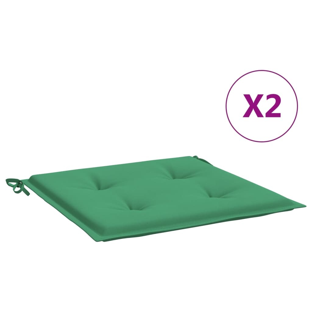Chair Cushion Set of 2 Green Oxford fabric (100% polyester)