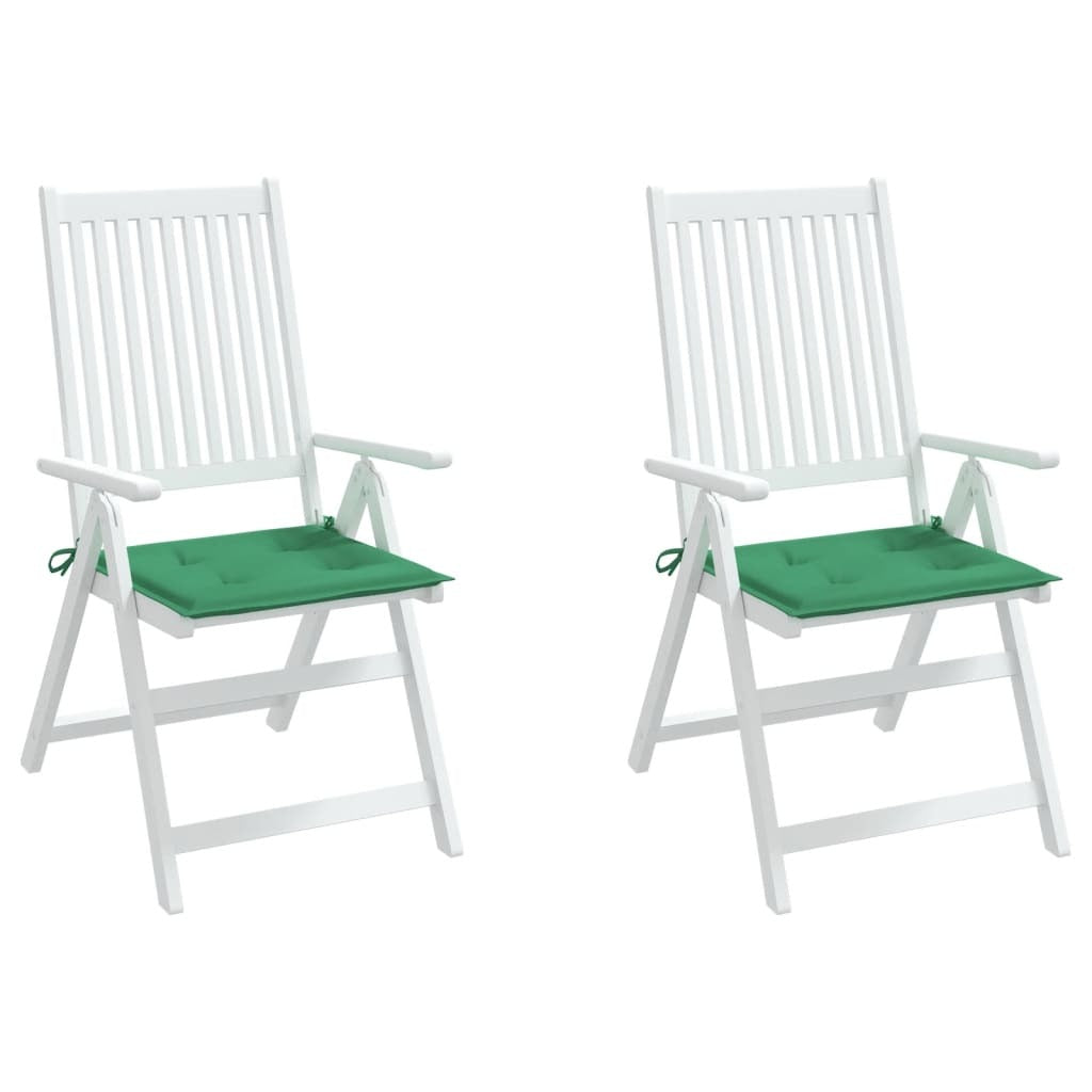 Chair Cushion Set of 2 Green Oxford fabric (100% polyester)