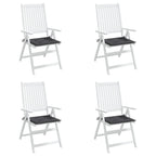 Chair Cushion Set of 4 Anthracite Oxford fabric (100% polyester)