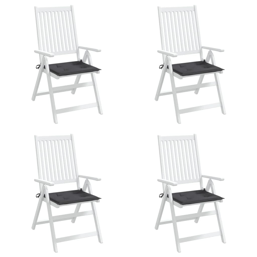 Chair Cushion Set of 4 Anthracite Oxford fabric (100% polyester)