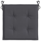 Chair Cushion Set of 4 Anthracite Oxford fabric (100% polyester)