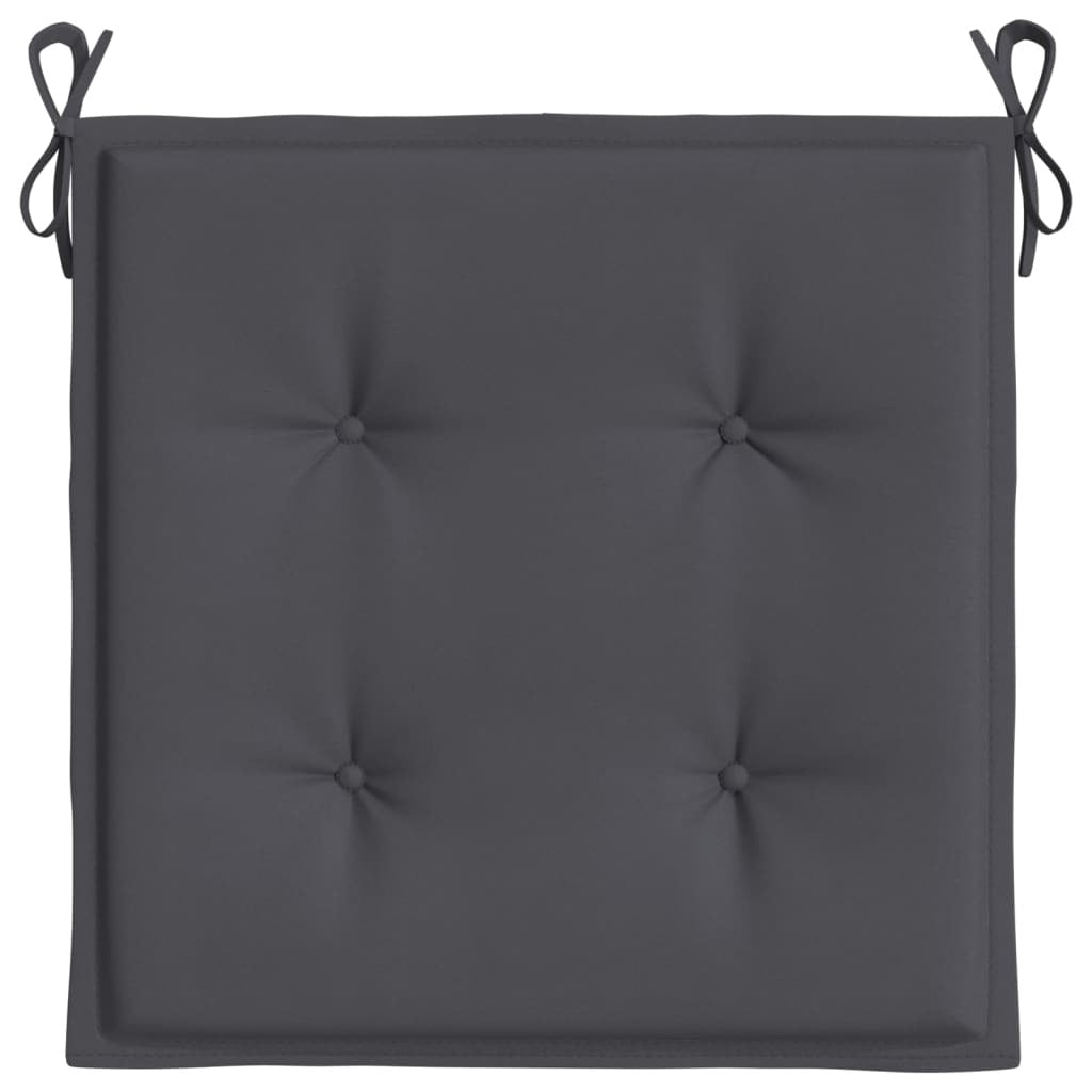 Chair Cushion Set of 4 Anthracite Oxford fabric (100% polyester)