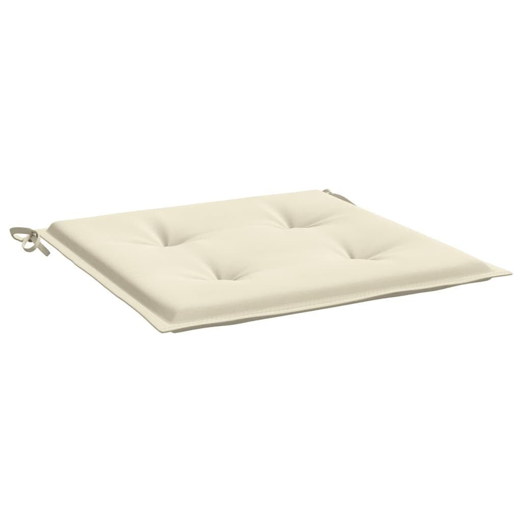 Chair Cushion Set of 4 Cream Oxford fabric (100% polyester)