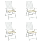 Chair Cushion Set of 4 Cream Oxford fabric (100% polyester)