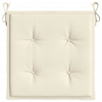 Chair Cushion Set of 4 Cream Oxford fabric (100% polyester)