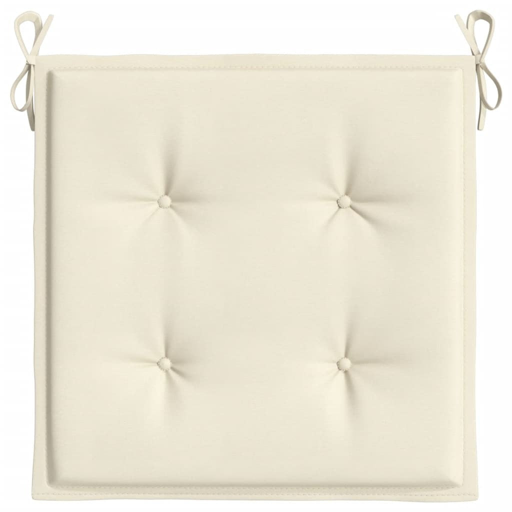 Chair Cushion Set of 4 Cream Oxford fabric (100% polyester)