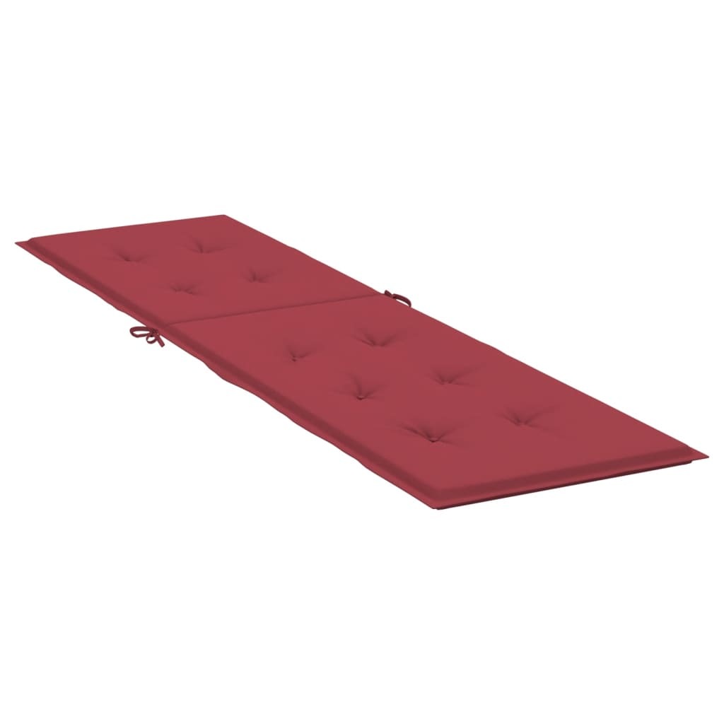 Deck Chair Cushion Wine Red Oxford fabric (100% polyester)