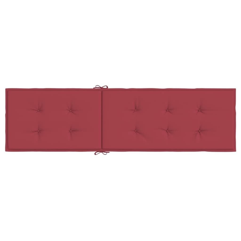 Deck Chair Cushion Wine Red Oxford fabric (100% polyester)
