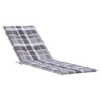 Deck Chair Cushion Gray check Oxford fabric (100% polyester)